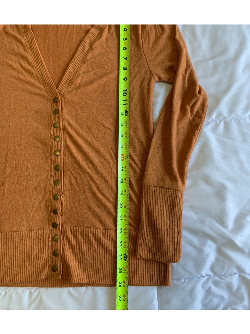 Lightweight Rust Button-Front Cardigan - Unbranded - Picture 2 of 5